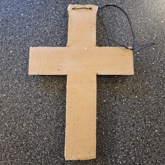 Rustic Handcrafted Clay Cross - Picture 3 of 7